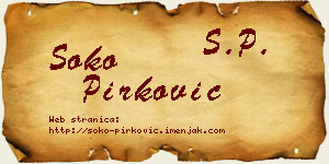 Soko Pirković vizit kartica